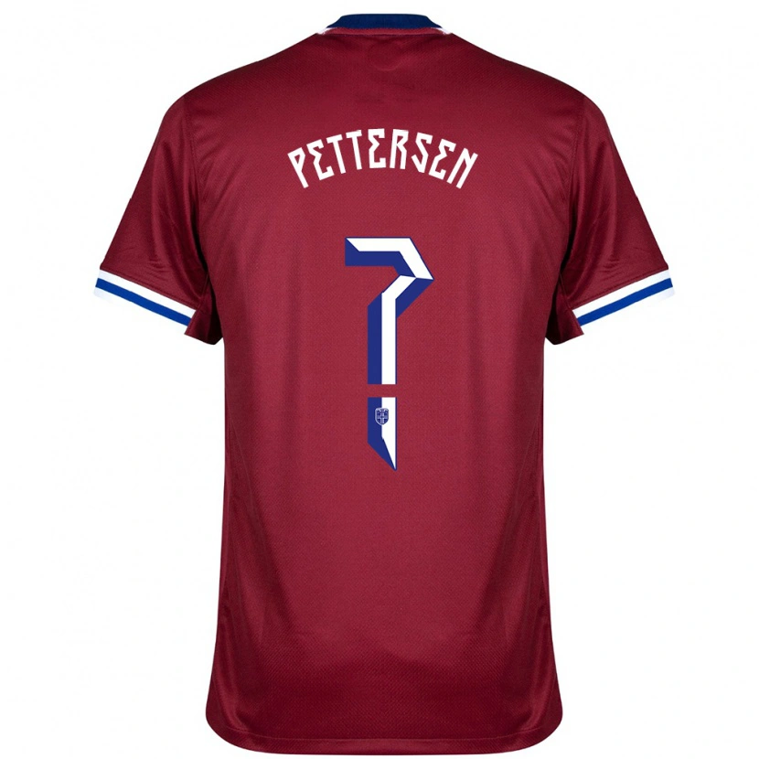 Danxen Børn Norge Guro Pettersen #0 Rød Blå Hvid Hjemmebane Spillertrøjer 24-26 Trøje T-Shirt