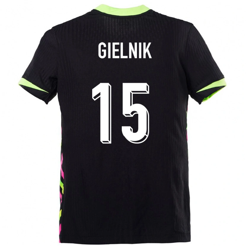 Danxen Børn Australien Emily Gielnik #15 Mørkeblå Udebane Spillertrøjer 24-26 Trøje T-Shirt
