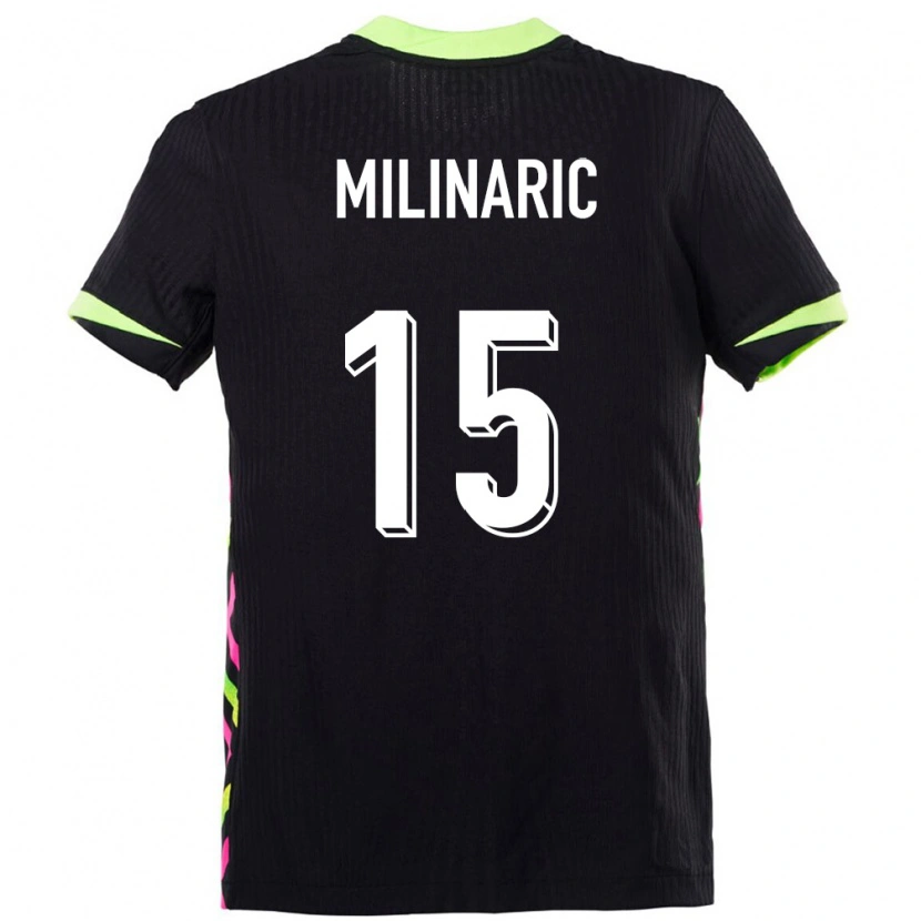 Danxen Børn Australien Anton Milinaric #15 Mørkeblå Udebane Spillertrøjer 24-26 Trøje T-Shirt