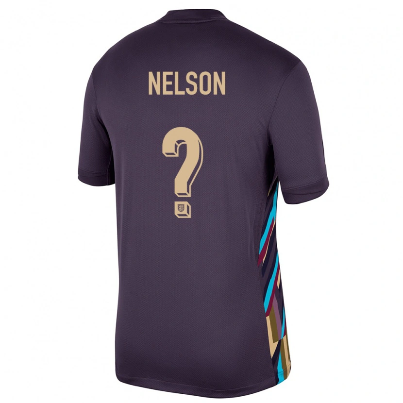 Danxen Børn England Zack Nelson #0 Mørk Rosin Udebane Spillertrøjer 24-26 Trøje T-Shirt