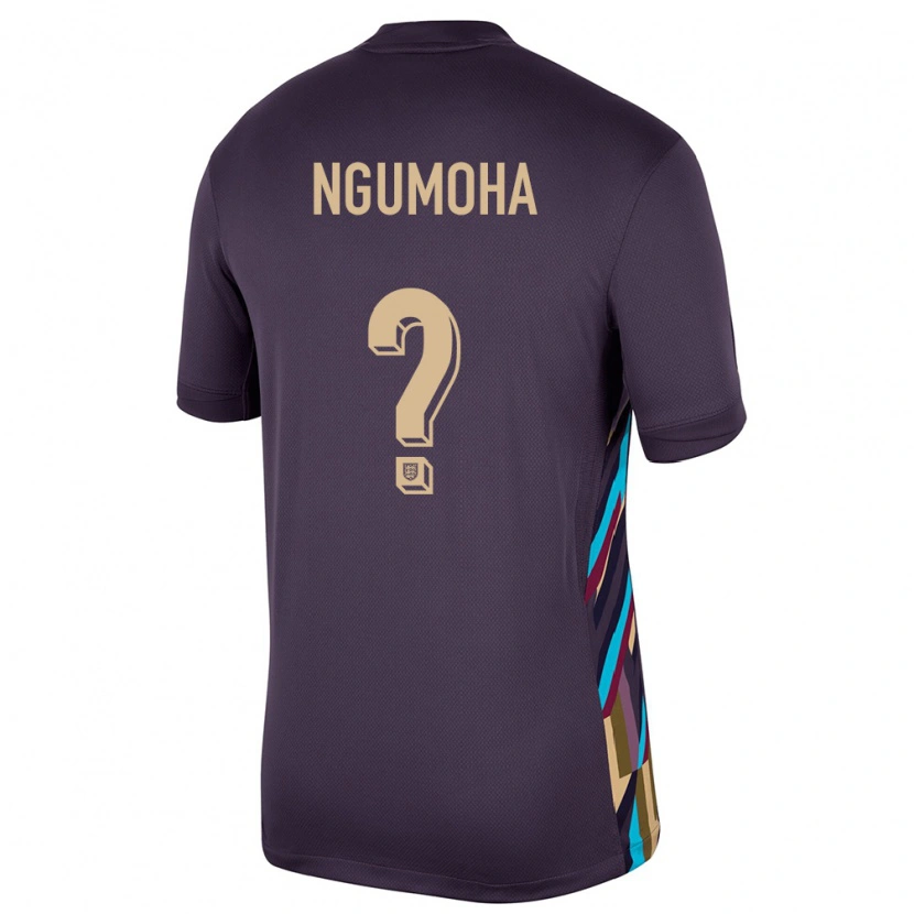 Danxen Børn England Rio Ngumoha #0 Mørk Rosin Udebane Spillertrøjer 24-26 Trøje T-Shirt