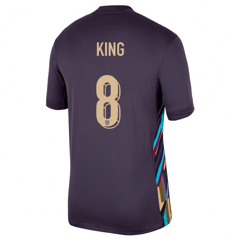 Danxen Børn England Joshua King #8 Mørk Rosin Udebane Spillertrøjer 24-26 Trøje T-Shirt