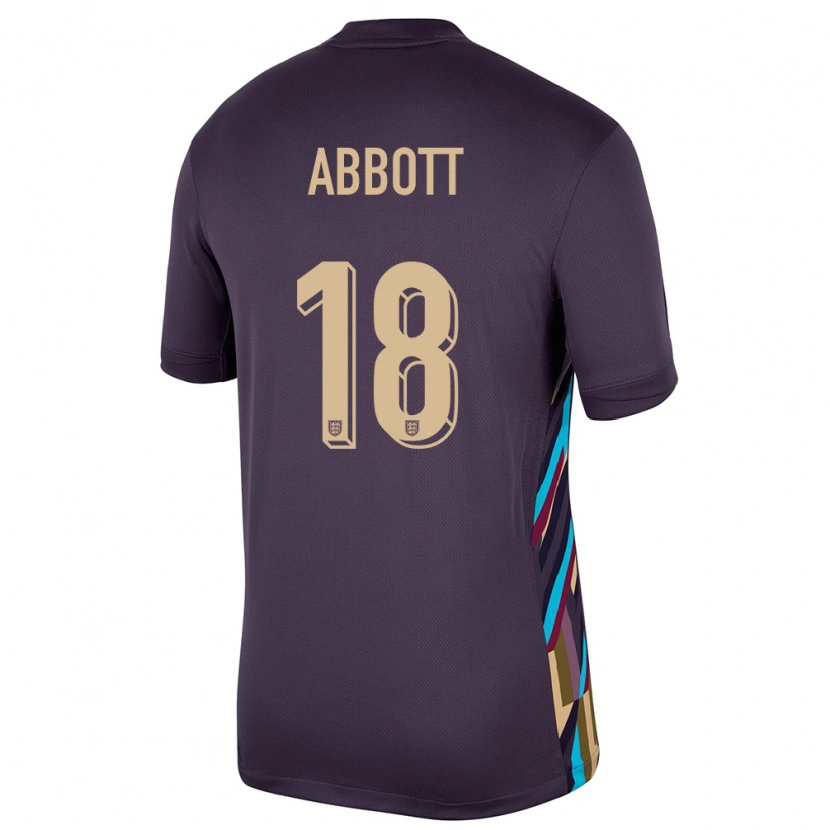 Danxen Børn England Zach Abbott #18 Mørk Rosin Udebane Spillertrøjer 24-26 Trøje T-Shirt