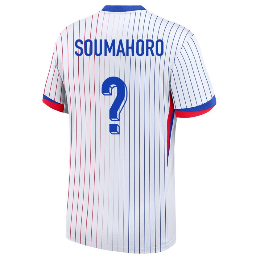 Danxen Børn Frankrig Aboubaka Soumahoro #0 Hvid Udebane Spillertrøjer 24-26 Trøje T-Shirt