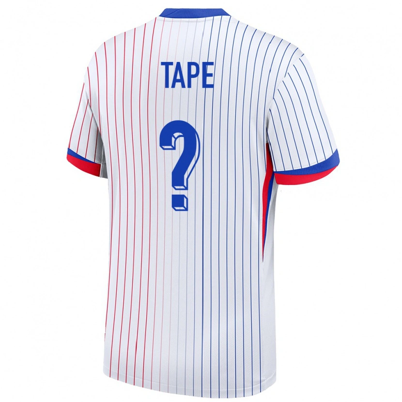 Danxen Børn Frankrig Axel Tape #0 Hvid Udebane Spillertrøjer 24-26 Trøje T-Shirt