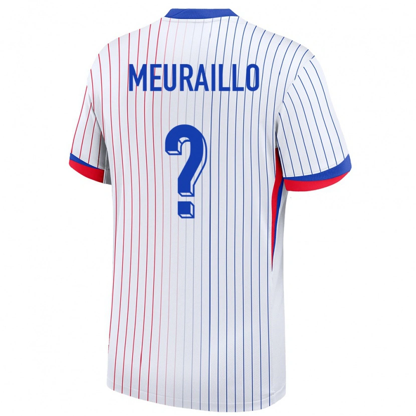 Danxen Børn Frankrig Thâo Mouapa Mwa Meuraillo #0 Hvid Udebane Spillertrøjer 24-26 Trøje T-Shirt