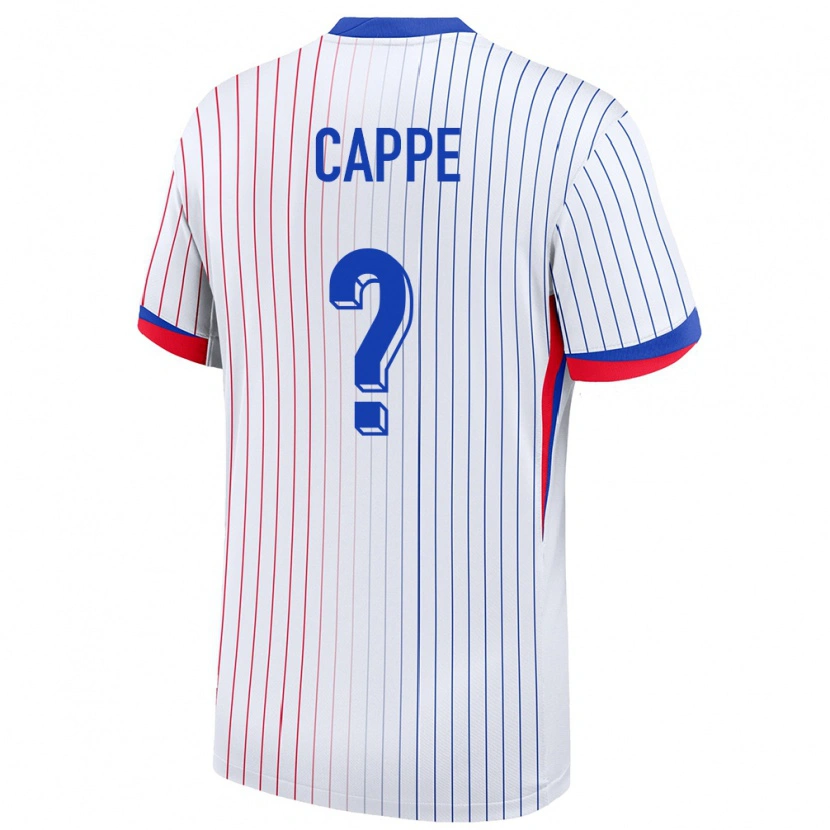 Danxen Børn Frankrig Djibril Cappe #0 Hvid Udebane Spillertrøjer 24-26 Trøje T-Shirt