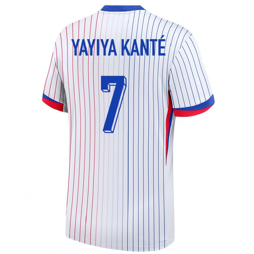 Danxen Børn Frankrig Ibrahim Yayiya Kanté #7 Hvid Udebane Spillertrøjer 24-26 Trøje T-Shirt
