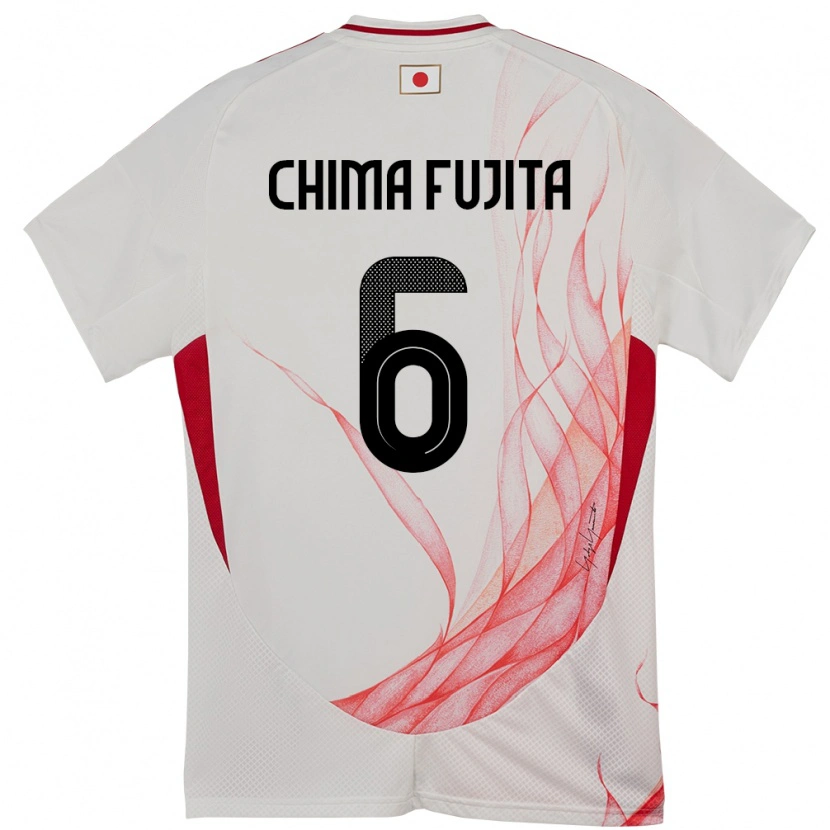 Danxen Børn Japan Joel Chima Fujita #6 Hvid Udebane Spillertrøjer 24-26 Trøje T-Shirt
