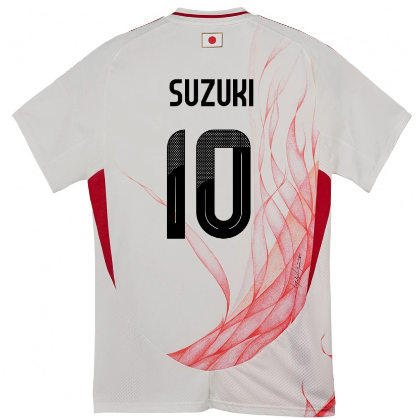 Danxen Børn Japan Yuito Suzuki #10 Hvid Udebane Spillertrøjer 24-26 Trøje T-Shirt