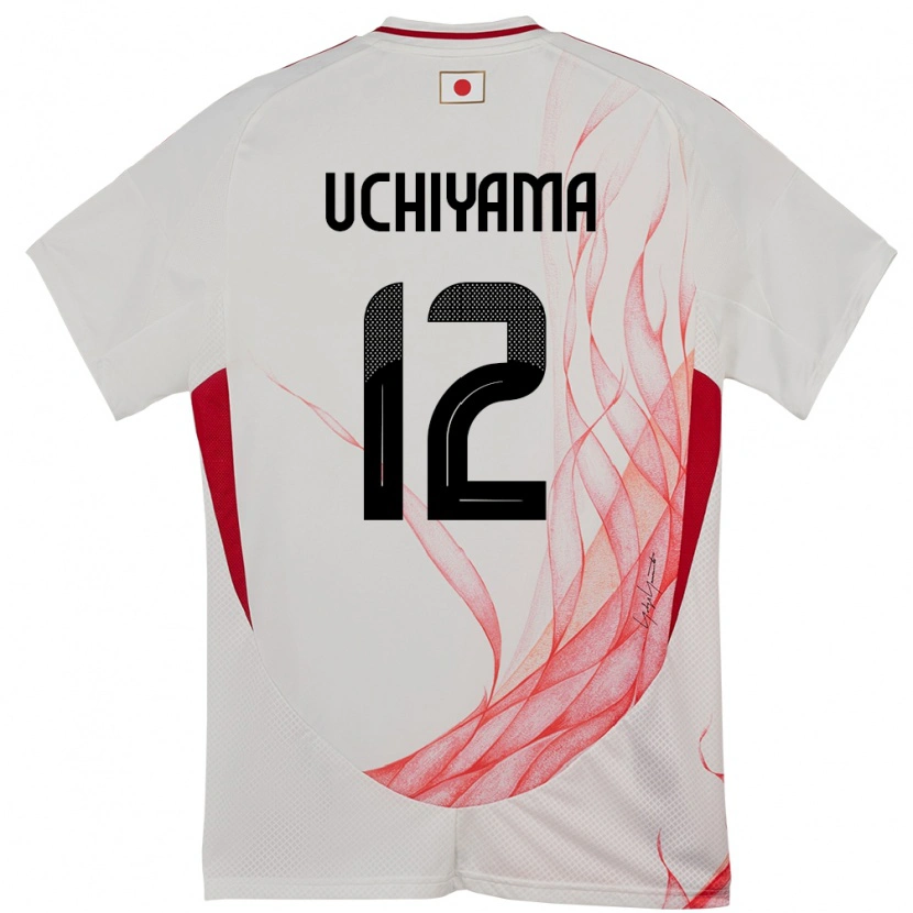 Danxen Børn Japan Shota Uchiyama #12 Hvid Udebane Spillertrøjer 24-26 Trøje T-Shirt