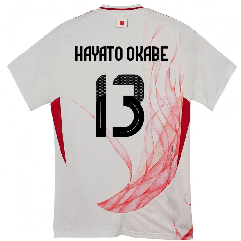 Danxen Børn Japan Tariqkani Hayato Okabe #13 Hvid Udebane Spillertrøjer 24-26 Trøje T-Shirt