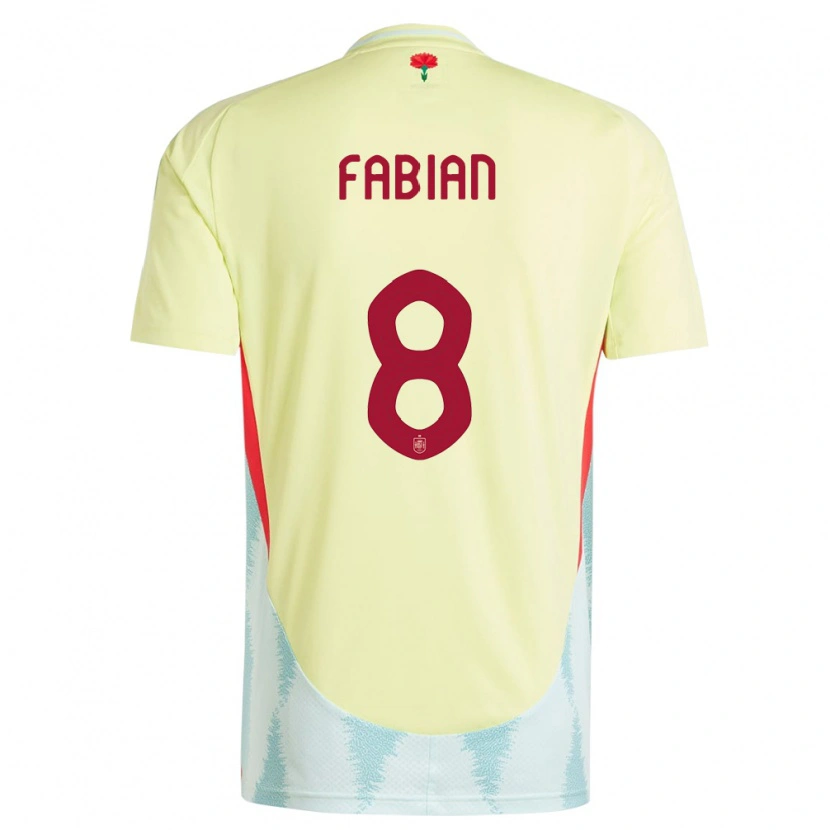 Danxen Børn Spanien Fabián Ruiz #8 Gul Udebane Spillertrøjer 24-26 Trøje T-Shirt