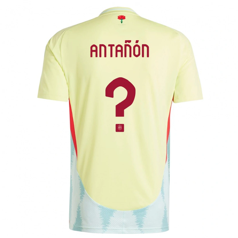 Danxen Børn Spanien Andrés Antañón #0 Gul Udebane Spillertrøjer 24-26 Trøje T-Shirt