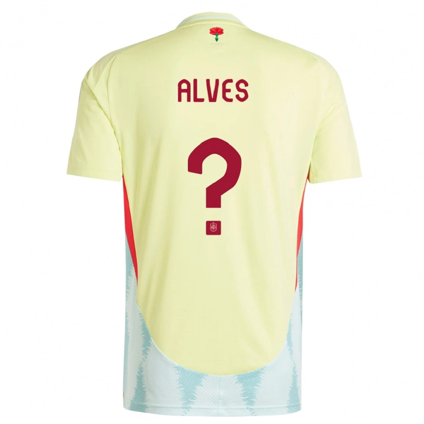 Danxen Børn Spanien Enzo Alves #0 Gul Udebane Spillertrøjer 24-26 Trøje T-Shirt