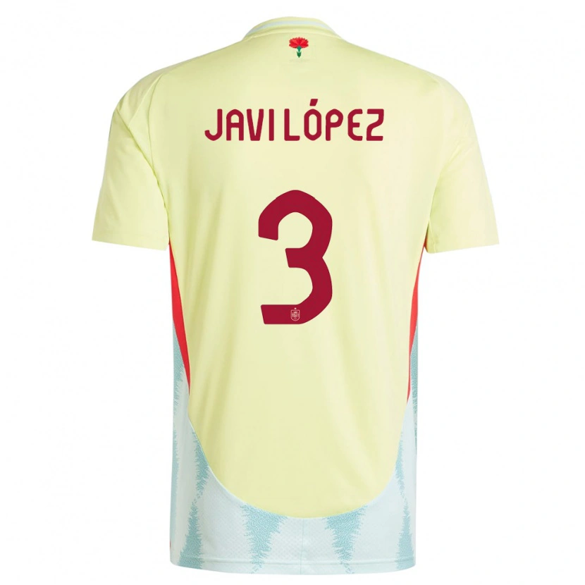 Danxen Børn Spanien Javi López #3 Gul Udebane Spillertrøjer 24-26 Trøje T-Shirt