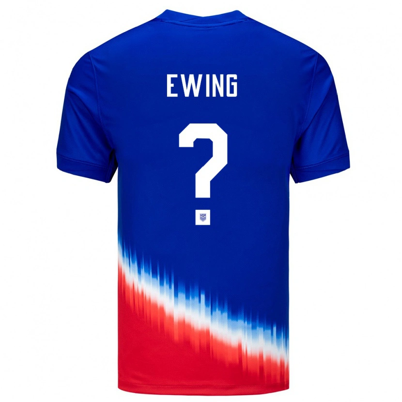 Danxen Børn Usa Immanuel Ewing #0 Blå Udebane Spillertrøjer 24-26 Trøje T-Shirt
