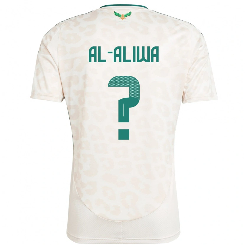 Danxen Børn Saudi-Arabien Abdulaziz Al-Aliwa #0 Hvid Udebane Spillertrøjer 24-26 Trøje T-Shirt