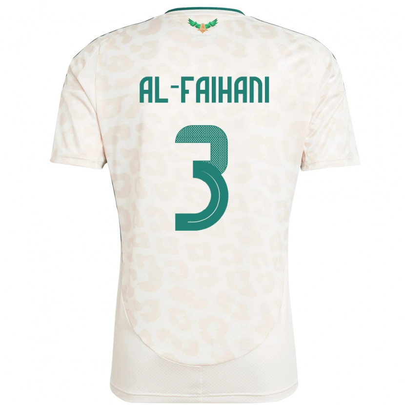 Danxen Børn Saudi-Arabien Nasser Al-Faihani #3 Hvid Udebane Spillertrøjer 24-26 Trøje T-Shirt