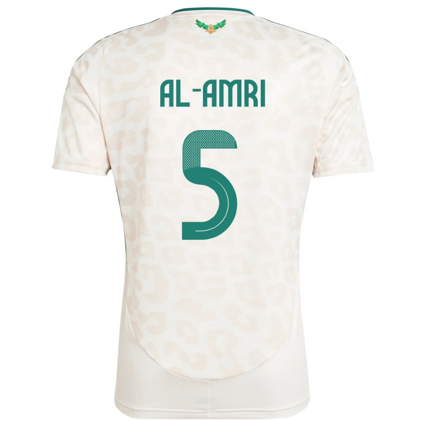 Danxen Børn Saudi-Arabien Husam Al-Amri #5 Hvid Udebane Spillertrøjer 24-26 Trøje T-Shirt