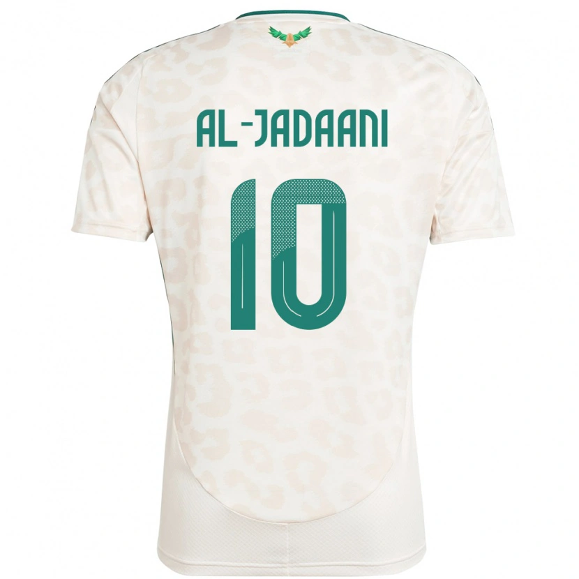 Danxen Børn Saudi-Arabien Nawaf Al-Jadaani #10 Hvid Udebane Spillertrøjer 24-26 Trøje T-Shirt