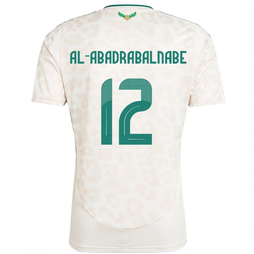 Danxen Børn Saudi-Arabien Ahmed Musallam Al-Abadrabalnabe #12 Hvid Udebane Spillertrøjer 24-26 Trøje T-Shirt