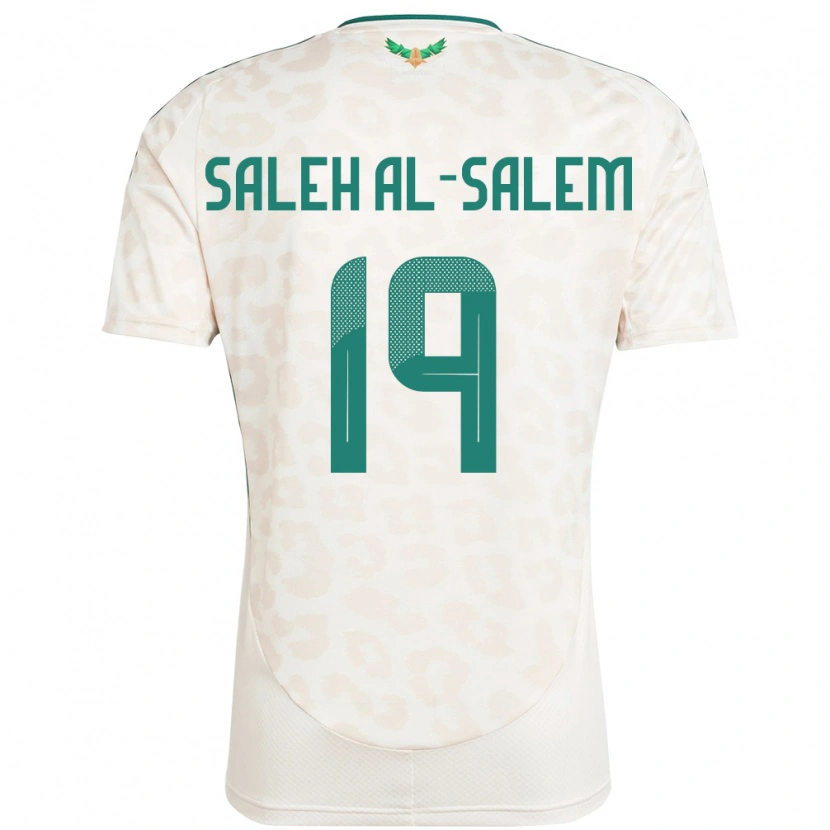 Danxen Børn Saudi-Arabien Yousef Saleh Al-Salem #19 Hvid Udebane Spillertrøjer 24-26 Trøje T-Shirt