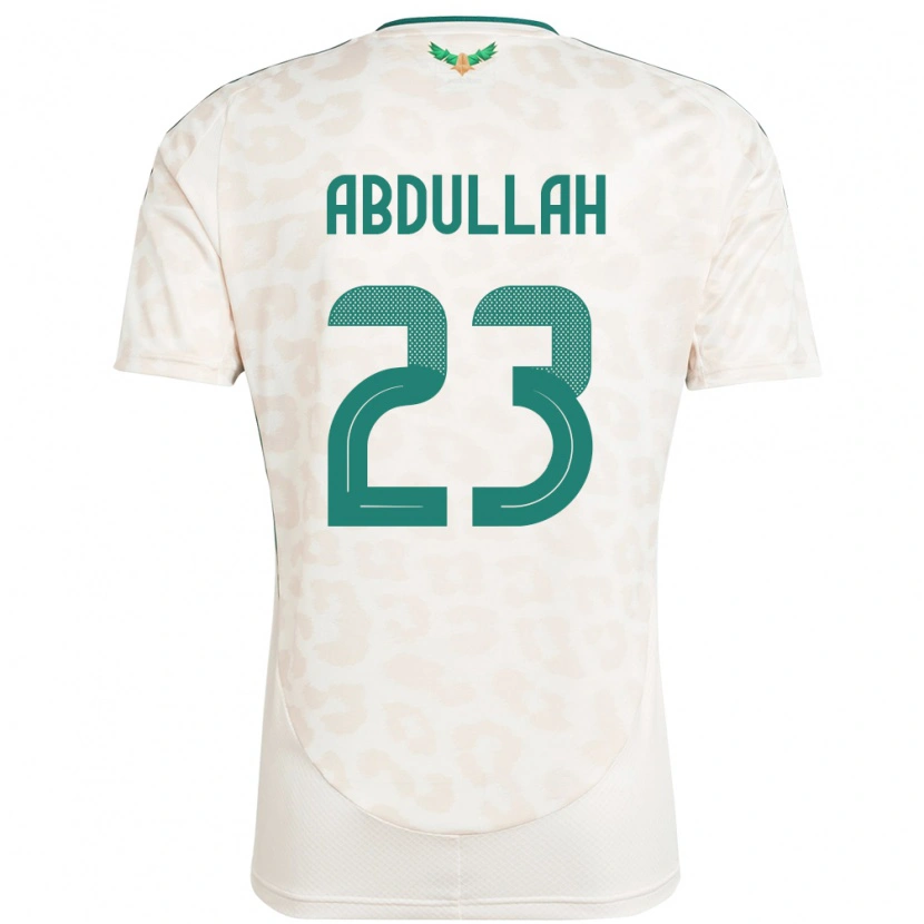 Danxen Børn Saudi-Arabien Nawaf Abdullah #23 Hvid Udebane Spillertrøjer 24-26 Trøje T-Shirt