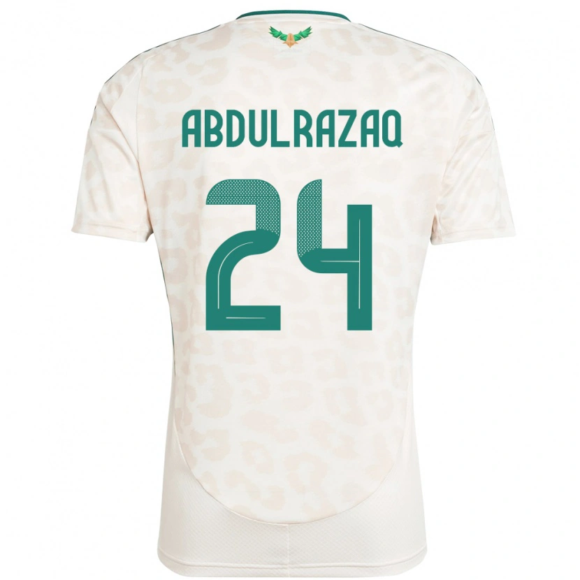 Danxen Børn Saudi-Arabien Aseel Abdulrazaq #24 Hvid Udebane Spillertrøjer 24-26 Trøje T-Shirt