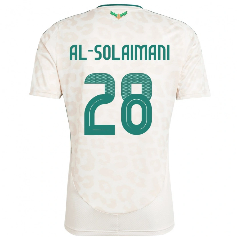 Danxen Børn Saudi-Arabien Solaiman Al-Solaimani #28 Hvid Udebane Spillertrøjer 24-26 Trøje T-Shirt