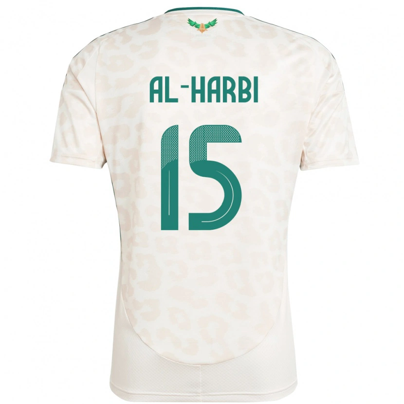 Danxen Børn Saudi-Arabien Mashael Al Harbi #15 Hvid Udebane Spillertrøjer 24-26 Trøje T-Shirt