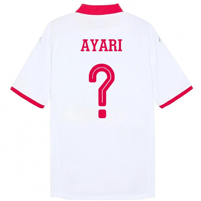Danxen Børn Tunesien Khalil Ayari #0 Hvid Udebane Spillertrøjer 24-26 Trøje T-Shirt