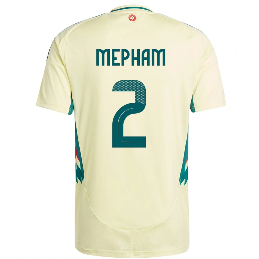Danxen Børn Wales Chris Mepham #2 Beige Gul Udebane Spillertrøjer 24-26 Trøje T-Shirt