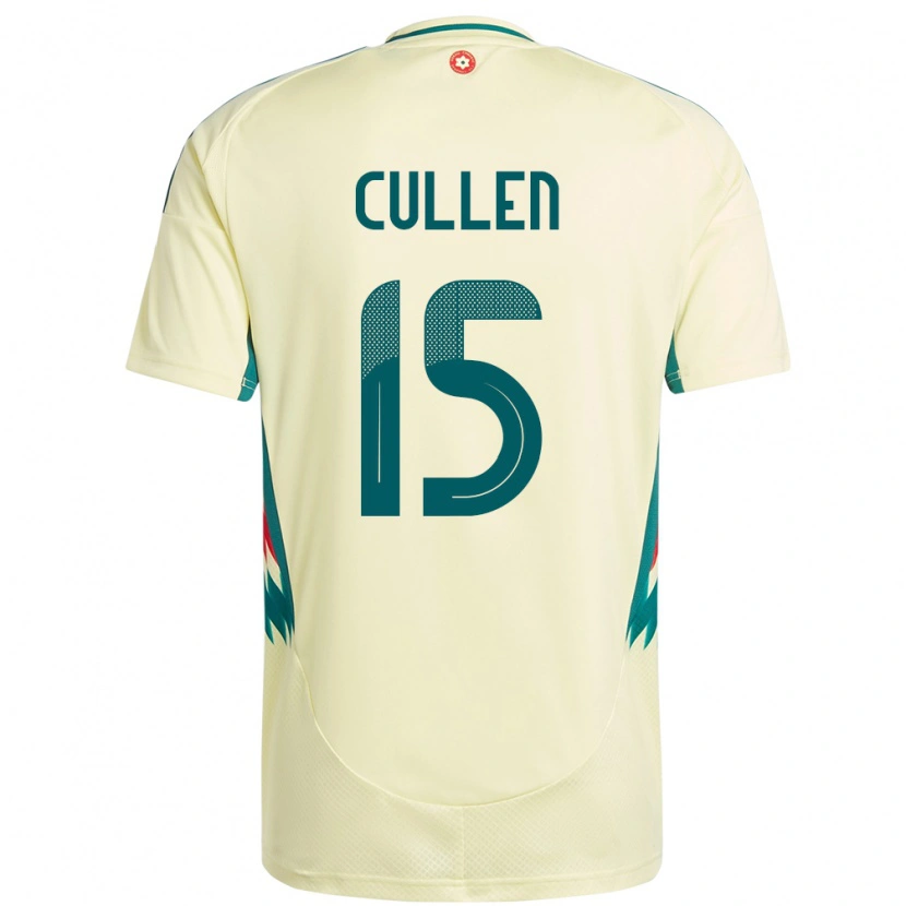 Danxen Børn Wales Liam Cullen #15 Beige Gul Udebane Spillertrøjer 24-26 Trøje T-Shirt