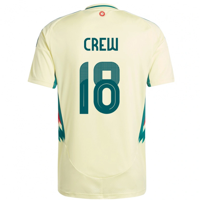 Danxen Børn Wales Charlie Crew #18 Beige Gul Udebane Spillertrøjer 24-26 Trøje T-Shirt