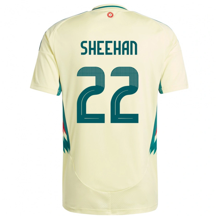 Danxen Børn Wales Josh Sheehan #22 Beige Gul Udebane Spillertrøjer 24-26 Trøje T-Shirt