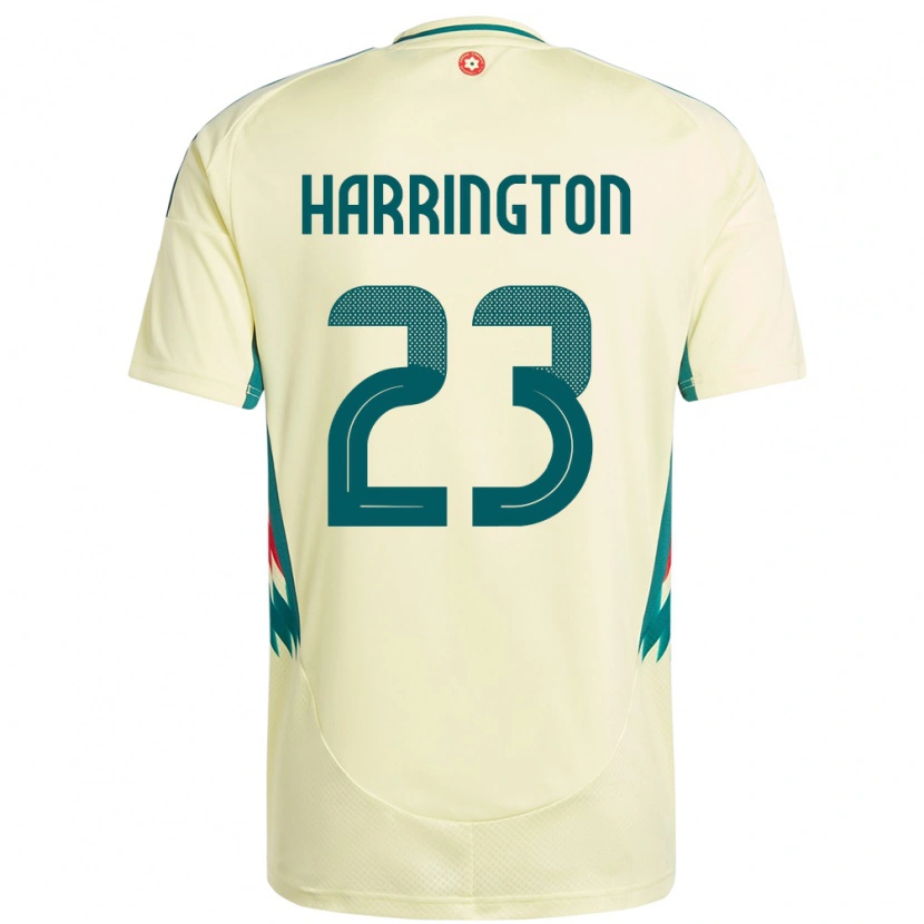 Danxen Børn Wales David Harrington #23 Beige Gul Udebane Spillertrøjer 24-26 Trøje T-Shirt
