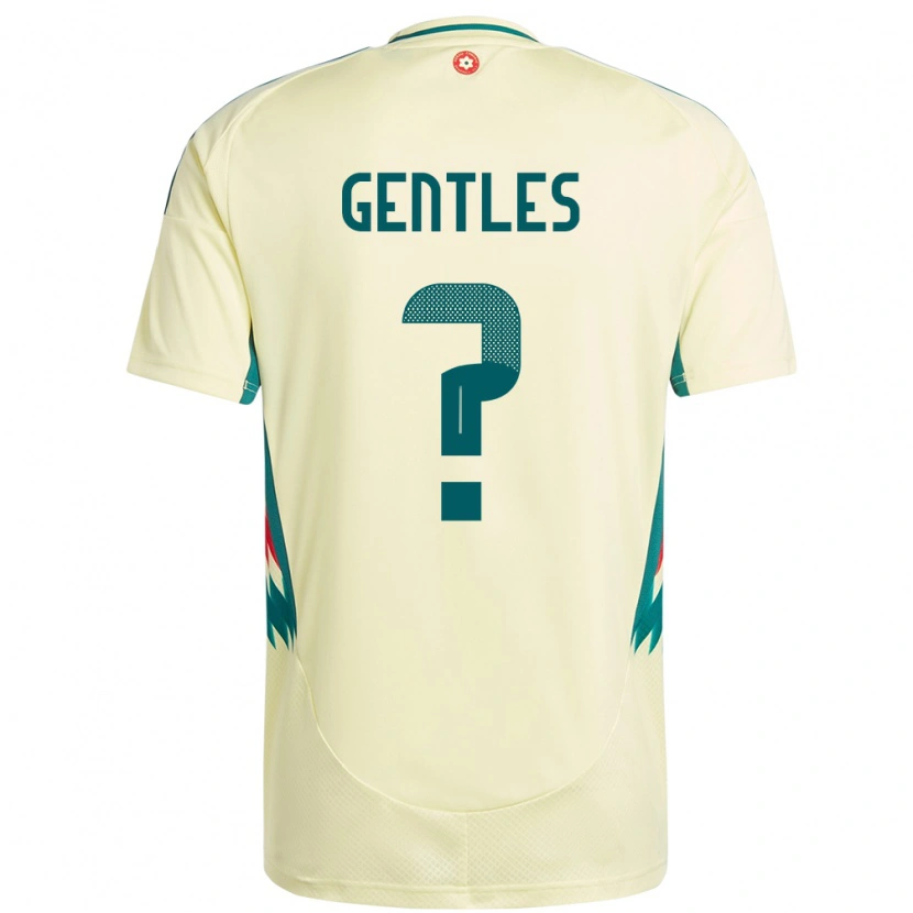 Danxen Børn Wales Josh Gentles #0 Beige Gul Udebane Spillertrøjer 24-26 Trøje T-Shirt
