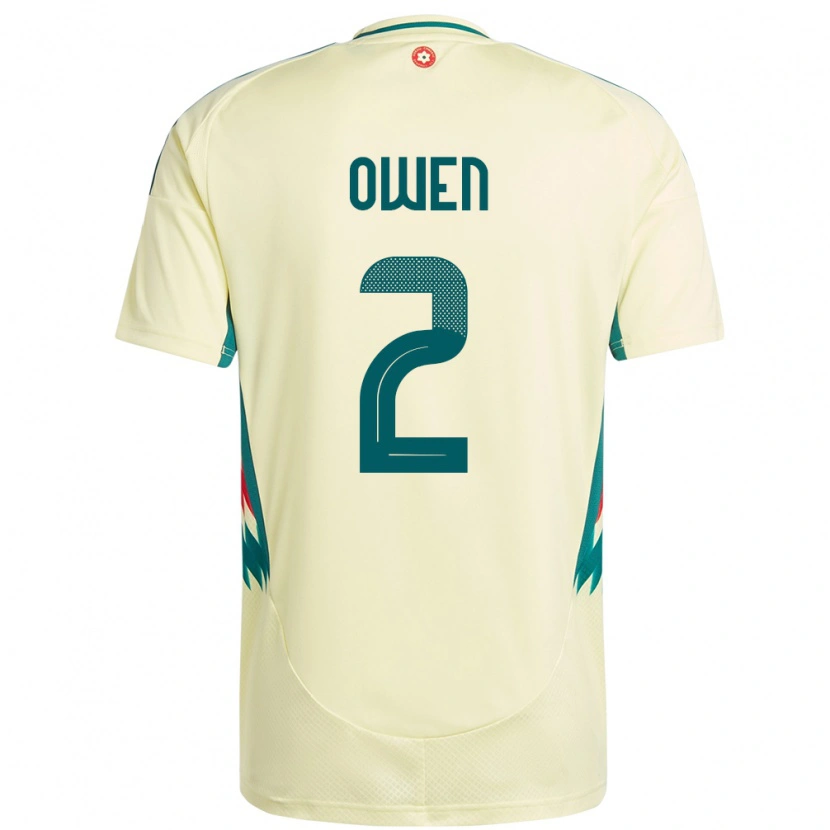 Danxen Børn Wales Kane Owen #2 Beige Gul Udebane Spillertrøjer 24-26 Trøje T-Shirt