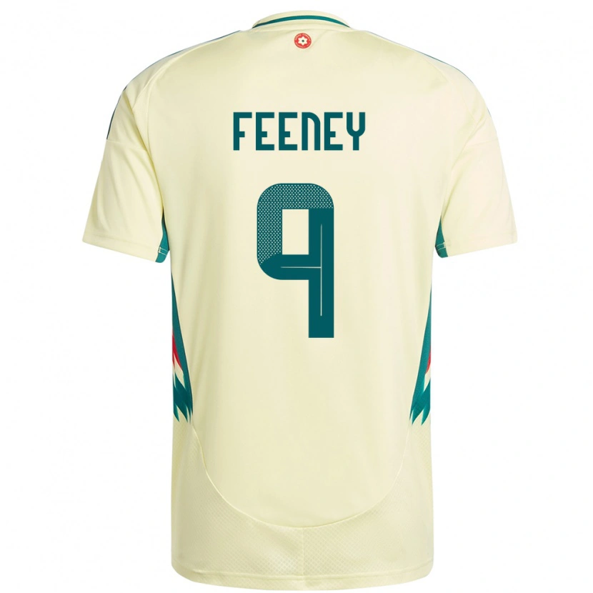 Danxen Børn Wales George Feeney #9 Beige Gul Udebane Spillertrøjer 24-26 Trøje T-Shirt