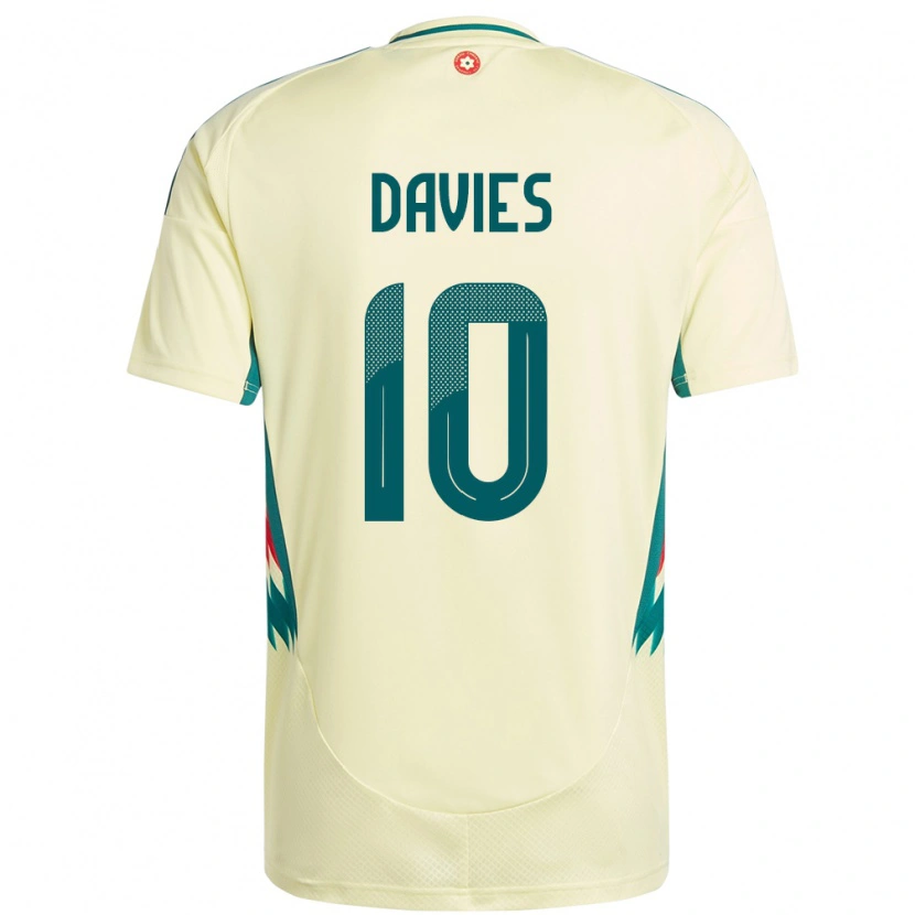 Danxen Børn Wales Jordan Davies #10 Beige Gul Udebane Spillertrøjer 24-26 Trøje T-Shirt