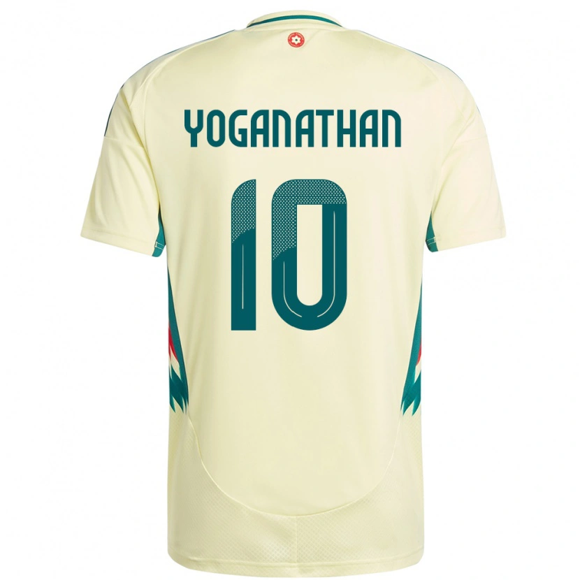 Danxen Børn Wales Vimal Yoganathan #10 Beige Gul Udebane Spillertrøjer 24-26 Trøje T-Shirt