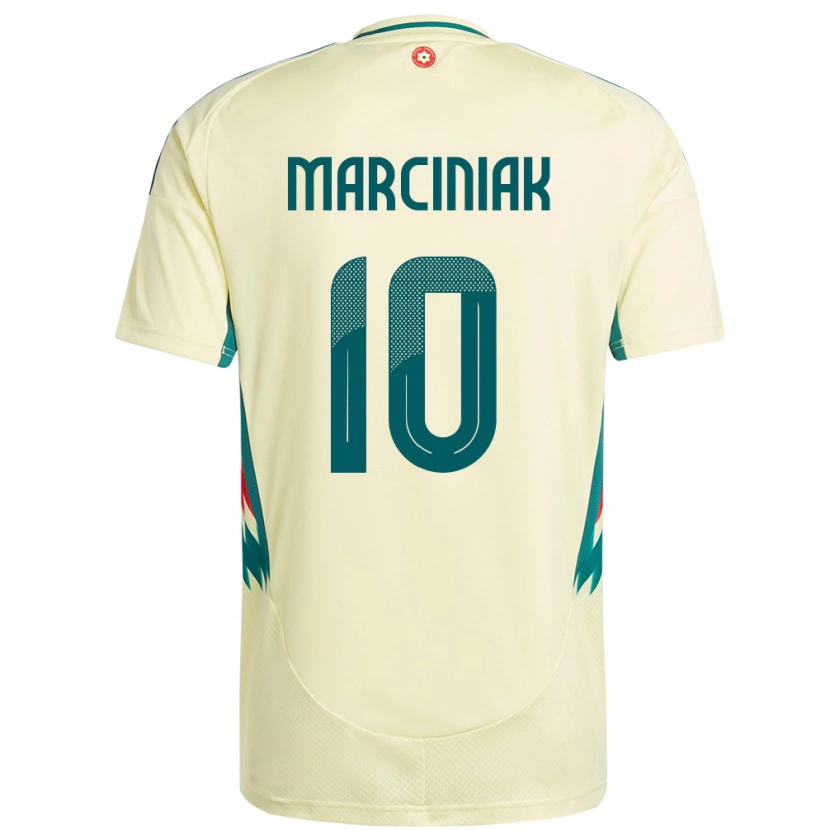 Danxen Børn Wales Alex Marciniak #10 Beige Gul Udebane Spillertrøjer 24-26 Trøje T-Shirt