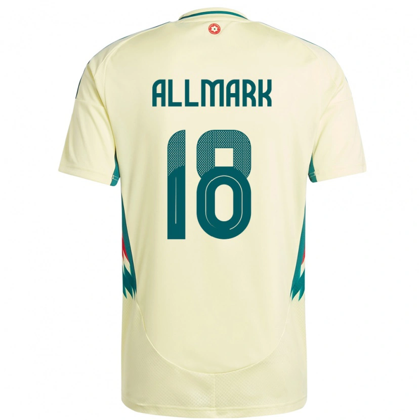 Danxen Børn Wales Hayden Allmark #18 Beige Gul Udebane Spillertrøjer 24-26 Trøje T-Shirt