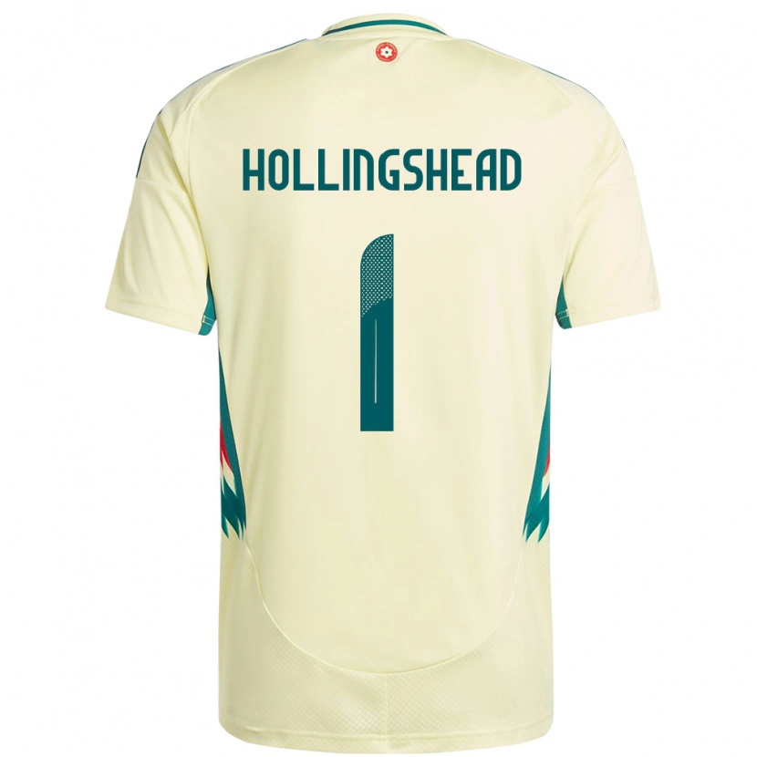 Danxen Børn Wales Ronnie Hollingshead #1 Beige Gul Udebane Spillertrøjer 24-26 Trøje T-Shirt