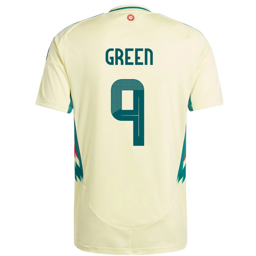 Danxen Børn Wales Kayleigh Green #9 Beige Gul Udebane Spillertrøjer 24-26 Trøje T-Shirt