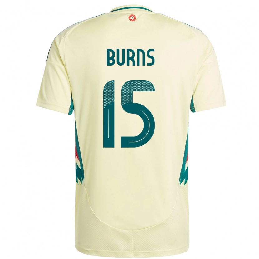 Danxen Børn Wales Wes Burns #15 Beige Gul Udebane Spillertrøjer 24-26 Trøje T-Shirt