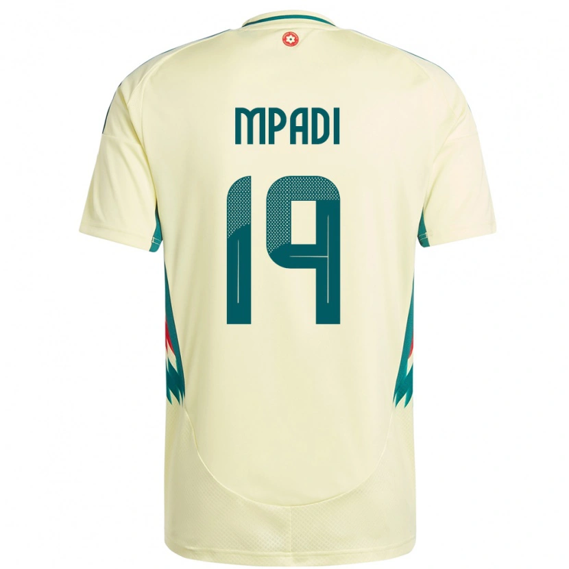 Danxen Børn Wales Japhet Mpadi #19 Beige Gul Udebane Spillertrøjer 24-26 Trøje T-Shirt
