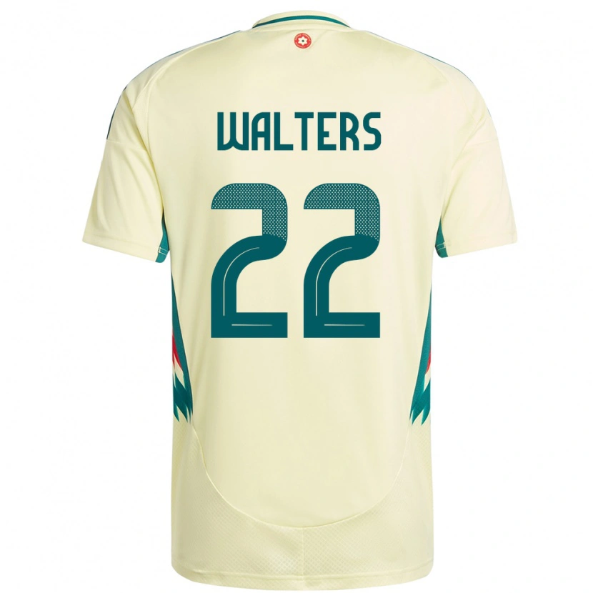 Danxen Børn Wales Georgia Walters #22 Beige Gul Udebane Spillertrøjer 24-26 Trøje T-Shirt