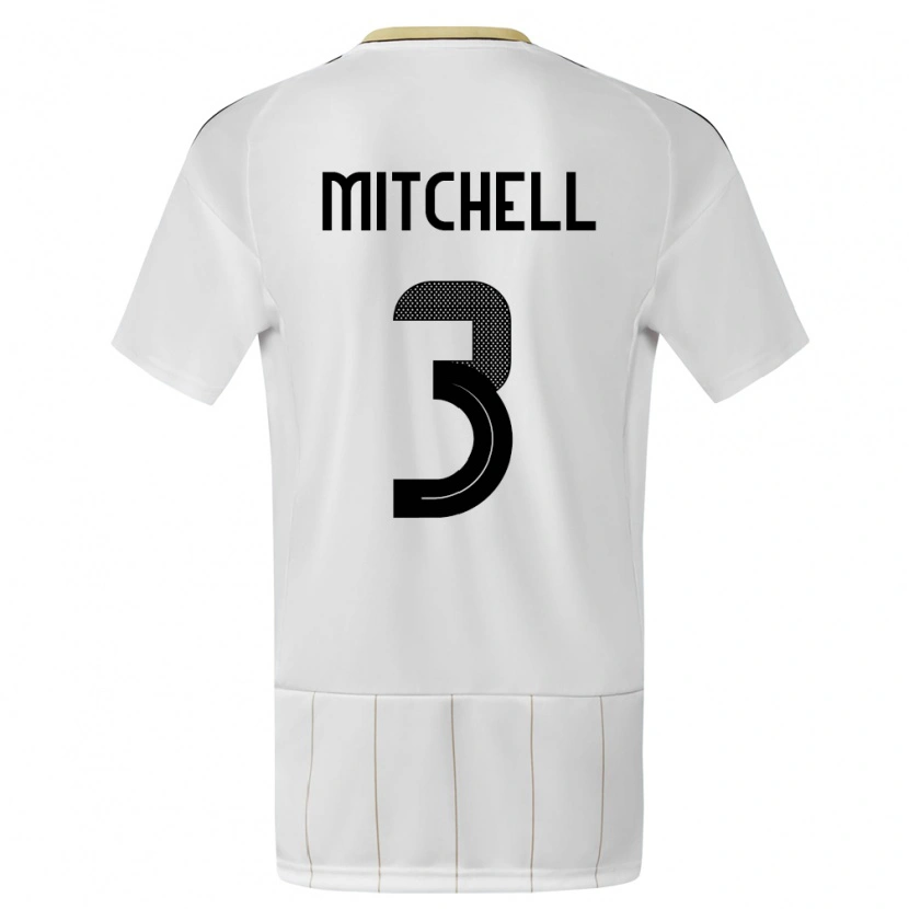 Danxen Børn Costa Rica Jeyland Mitchell #3 Hvid Udebane Spillertrøjer 24-26 Trøje T-Shirt